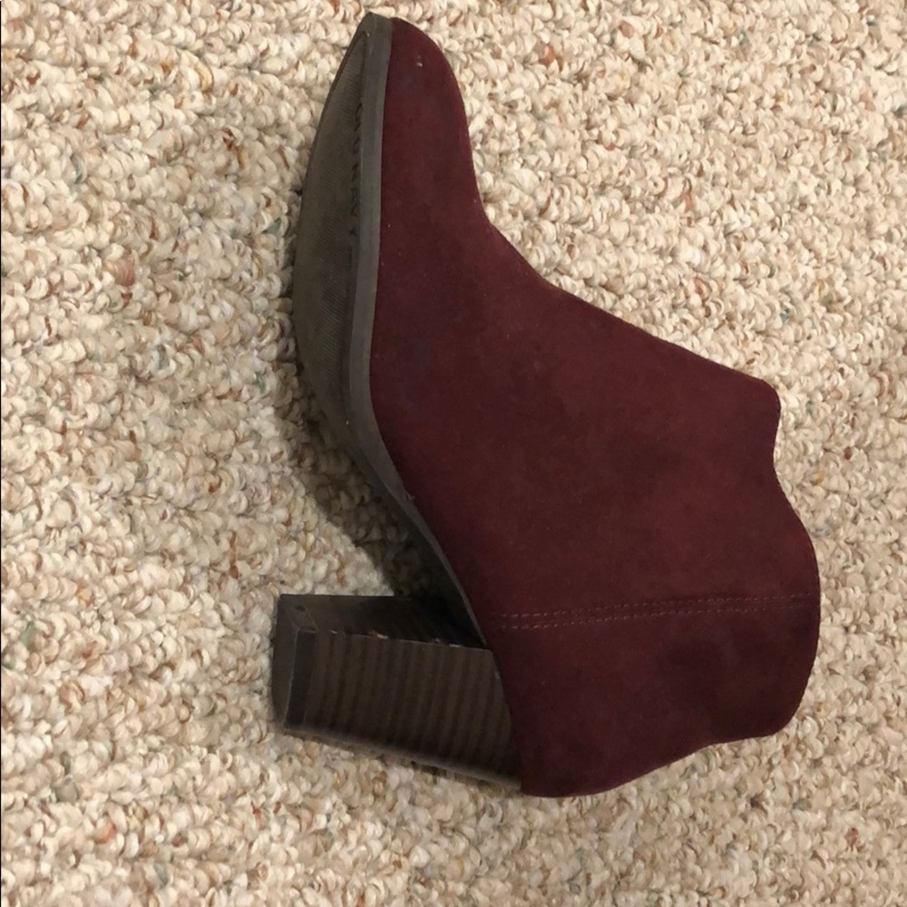 Size 6 maroon booties w/ wedge from Old Navy